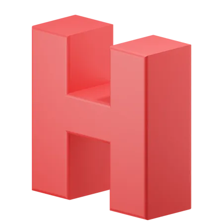 H alfabeto  3D Icon