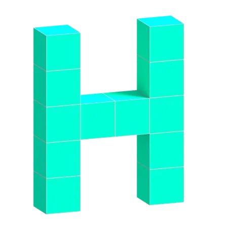 H Alphabet  3D Icon