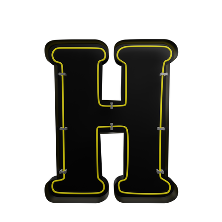 H Alphabet  3D Icon