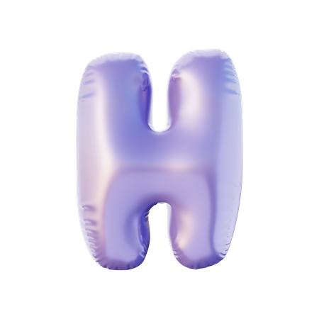 H alphabet  3D Icon