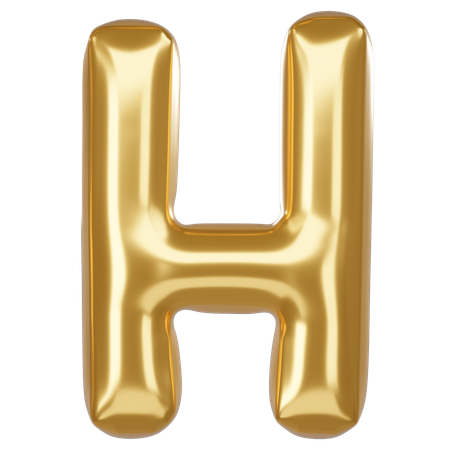 H alphabet  3D Icon