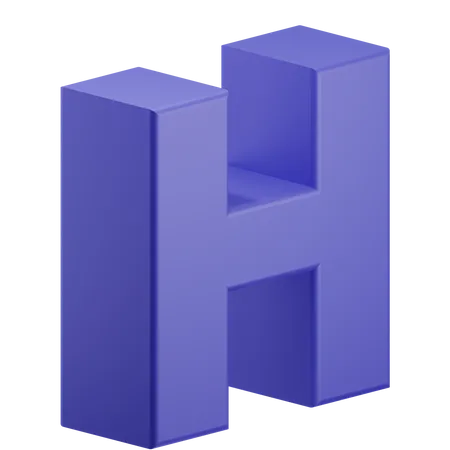 H Alphabet  3D Illustration