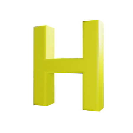 H Alphabet 3D Icon