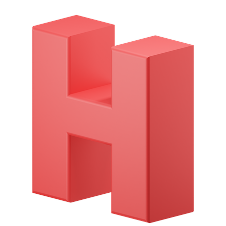 H Alphabet 3D Icon