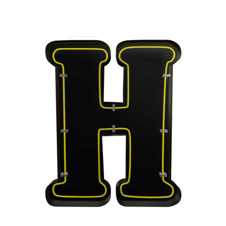 Alphabet mit H  3D Icon