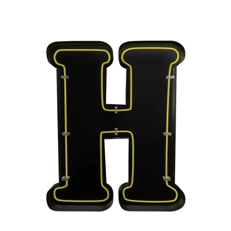 Alphabet mit H  3D Icon