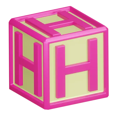 H Alphabet Letter  3D Icon