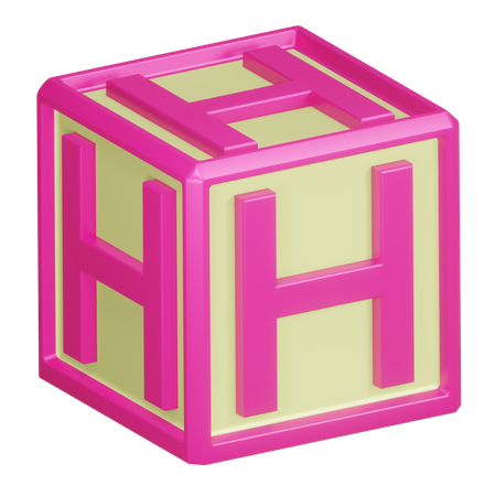 H Alphabet Letter  3D Icon