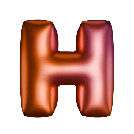 H 風船型文字  3D Icon