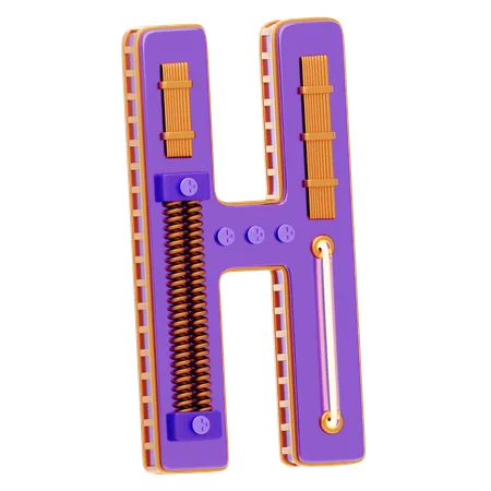 Buchstabe h  3D Icon