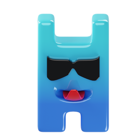 H Doodle  3D Icon