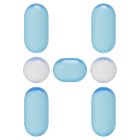 H géométrique  3D Icon