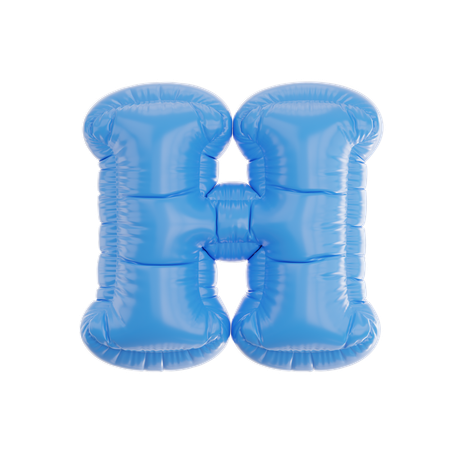 H Inflated  3D Icon