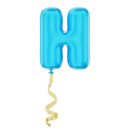 H Latter Balloon  3D Icon