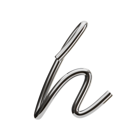 Letra h  3D Icon