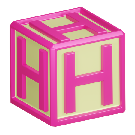 Letra del alfabeto h  3D Icon