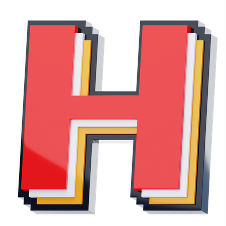 H Letter  3D Icon
