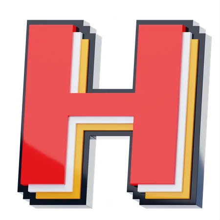 H Letter  3D Icon