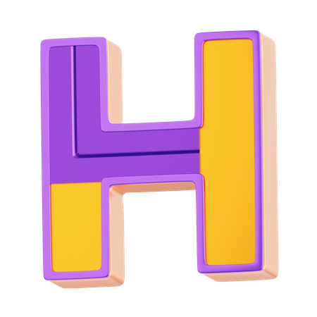 H Letter  3D Icon