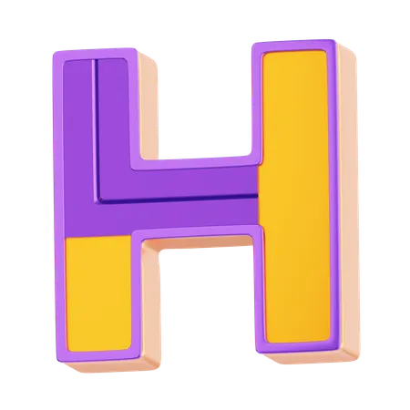H Letter  3D Icon