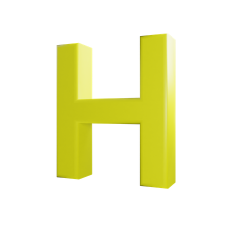 H Letter  3D Icon