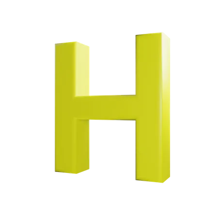 H Letter  3D Icon