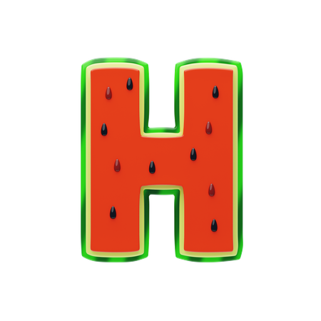 H Letter  3D Icon