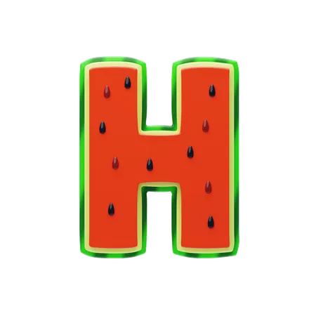H Letter  3D Icon