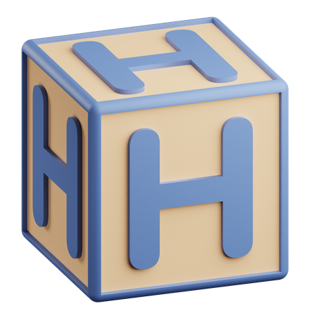 H Letter  3D Icon