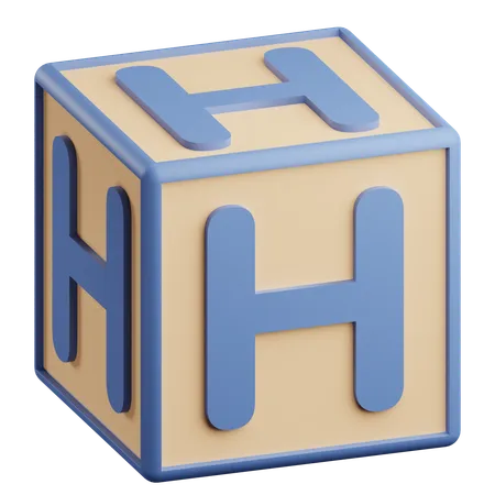 3 D H Letter Illustration 3D Icon