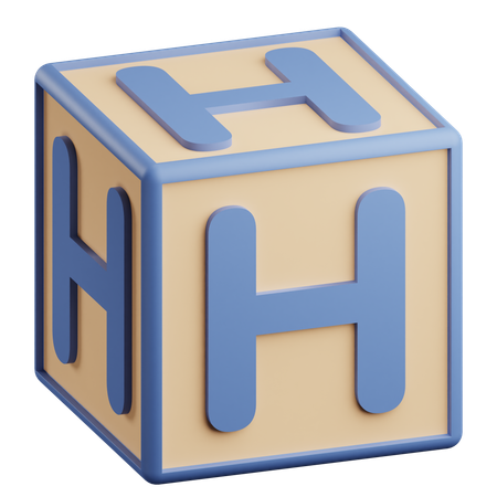 H lettre  3D Icon