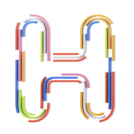 H lettre  3D Icon