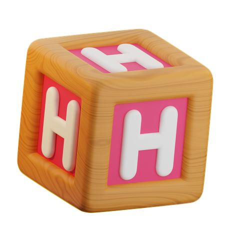 H Würfelblock  3D Icon