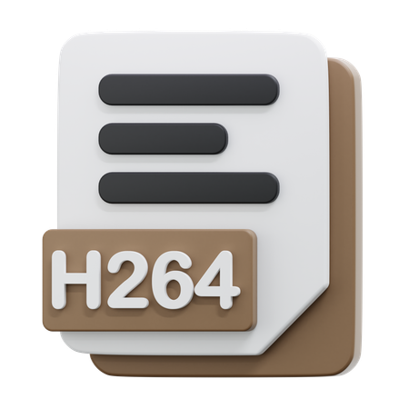 H264 FILE  3D Icon