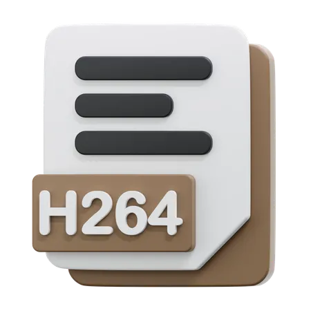 H264 FILE  3D Icon