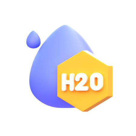 H2O  3D Icon