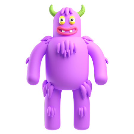 Haariges Monster  3D Icon