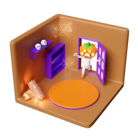 Cuarto de halloween  3D Icon