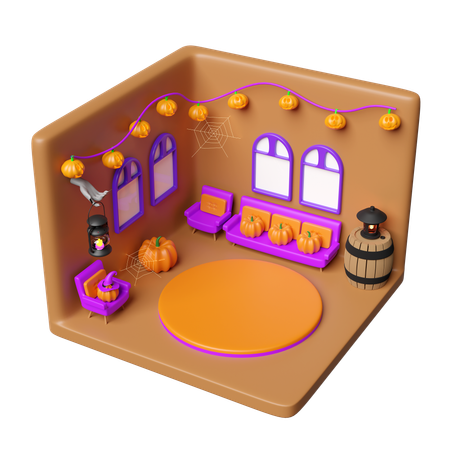 Cuarto de halloween  3D Icon