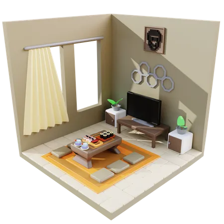 Cuarto familiar  3D Icon