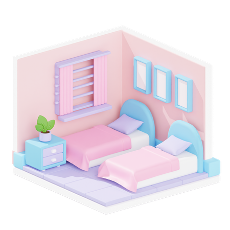 Habitacion para niños  3D Illustration