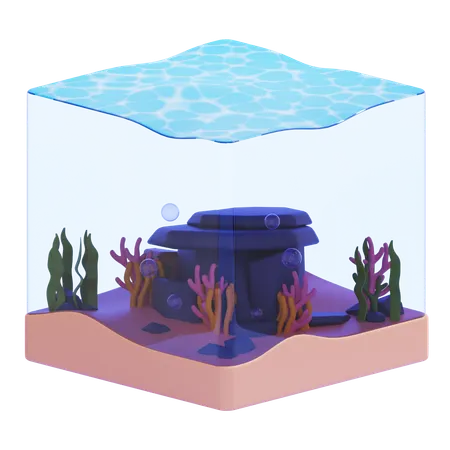 Habitat corallien sous-marin  3D Icon