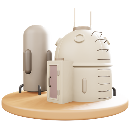 Habitat martien  3D Icon