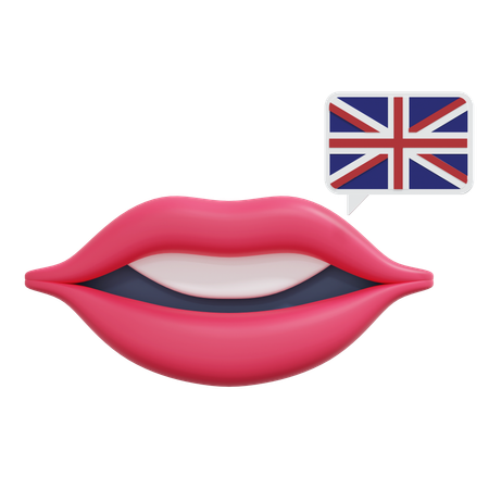 Inglés hablante  3D Icon