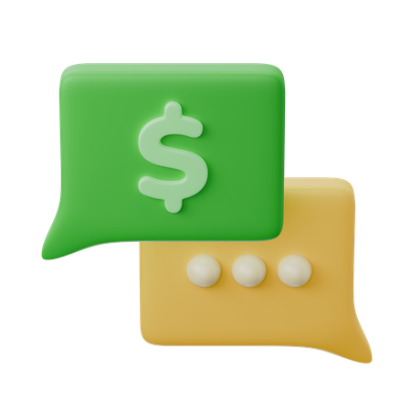 Hablar de dinero  3D Icon