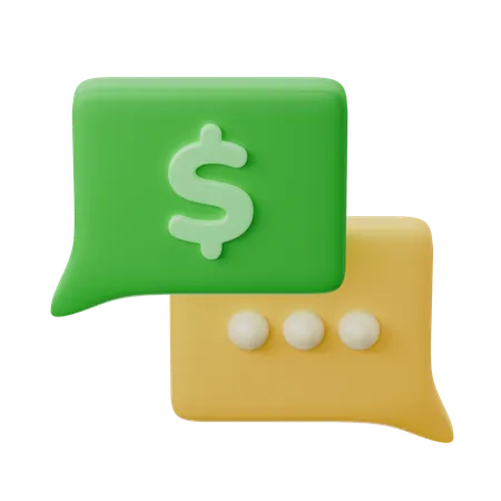 Hablar de dinero  3D Icon