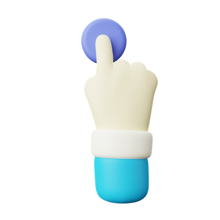 Hacer clic en el gesto de la mano del botón  3D Icon
