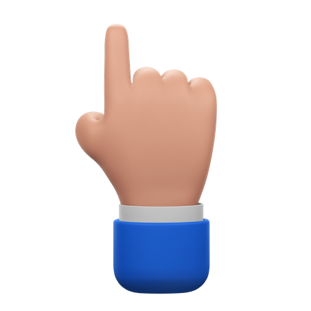 Haga clic en gesto con la mano  3D Icon