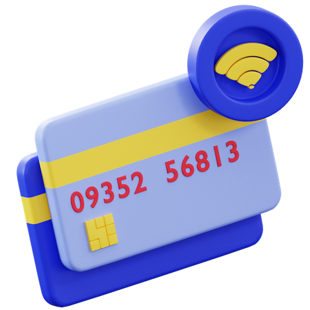 Realizar pagos con tarjeta inalámbrica  3D Icon