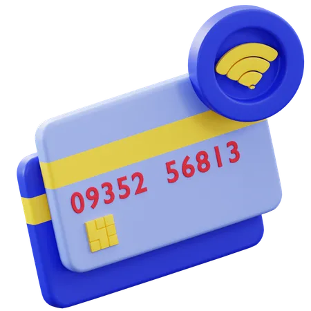 Realizar pagos con tarjeta inalámbrica  3D Icon